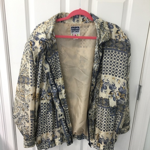Details Sportwear vintage silk jacket rare oversized paisley patterned - Picture 4 of 6
